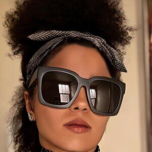 SA106 XXL Oversize Horned Rim Thick Plastic Sunglasses NWT